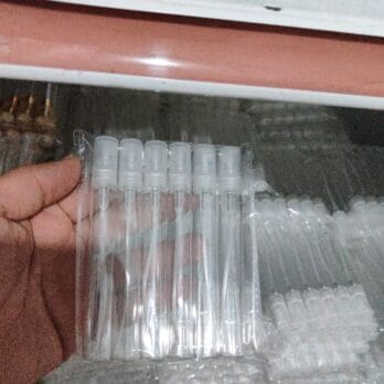 شیشه عطر ویال درب پلاستیکی 10 میل بسته 100عددی