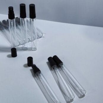 شیشه عطر10میل تستر درب و والف پلاستیکی مشکی