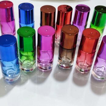 شیشه عطر 20میل استوانه رنگی(1جین12عددی)
